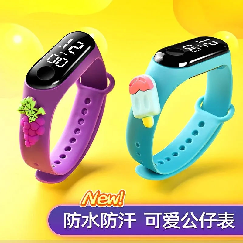 Reloj inteligente LED para niños, pulsera Digital de dibujos animados, resistente al agua, regalo