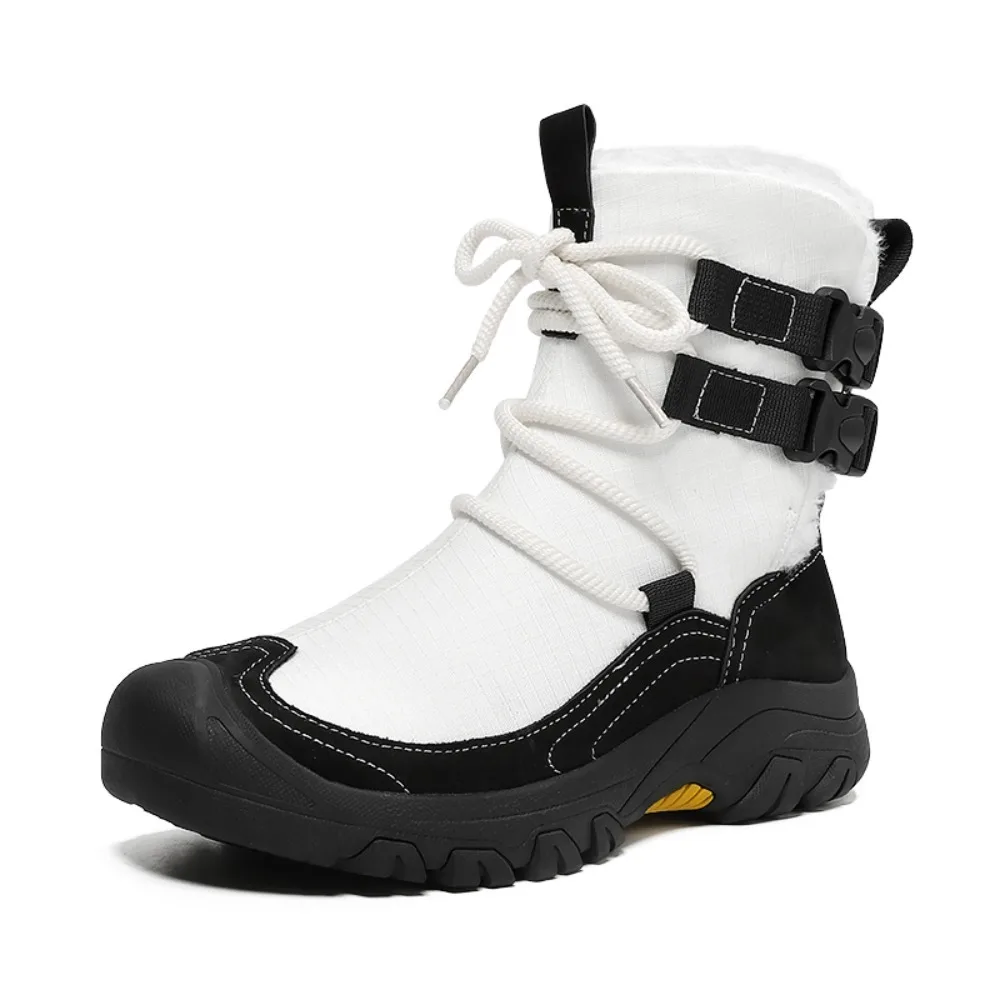 Winter Outdoor Warm Fleece-Lined Work Shoes, Trendy and Versatile Men's Shoes, Easy-To-Wear Portable Men's Boots
