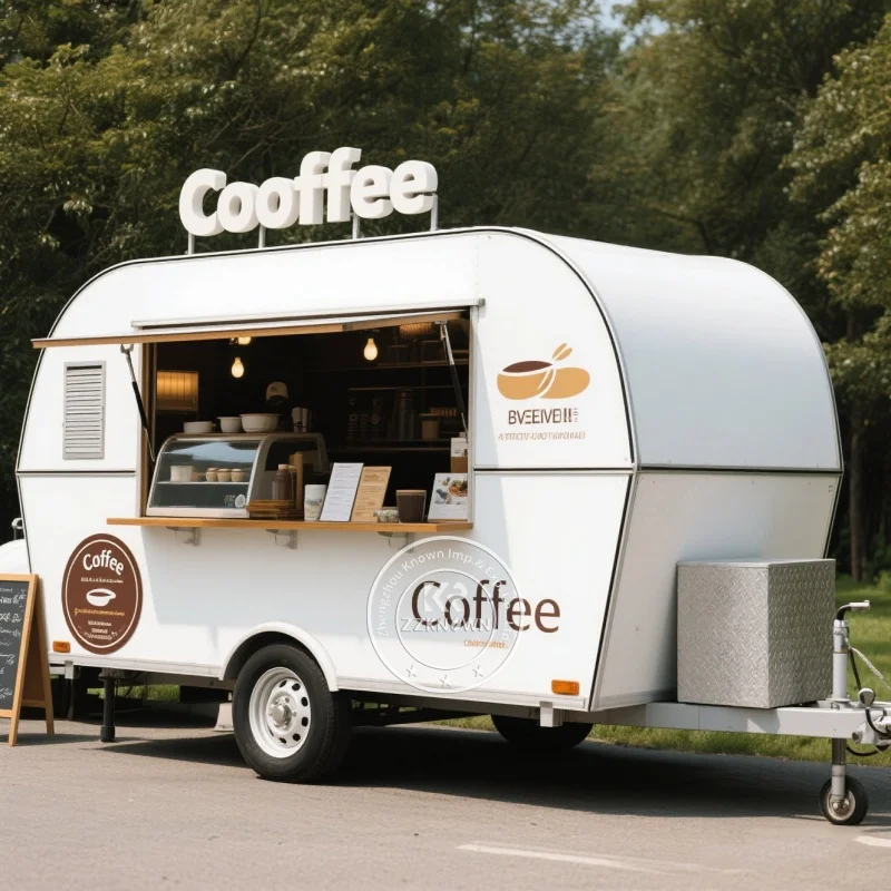 

Multi-Function Commercial Food Trailer - Burger Hot Dog Coffee Pizza Oven Street Food Truck Cart