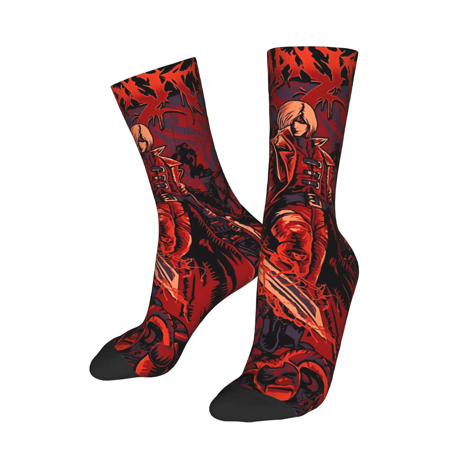 الشيطان قد يبكي 5 دانتي الجوارب نمط جوارب عدم الانزلاق النساء الرجال الجوارب مريحة الخريف الرجعية في الهواء الطلق الجوارب