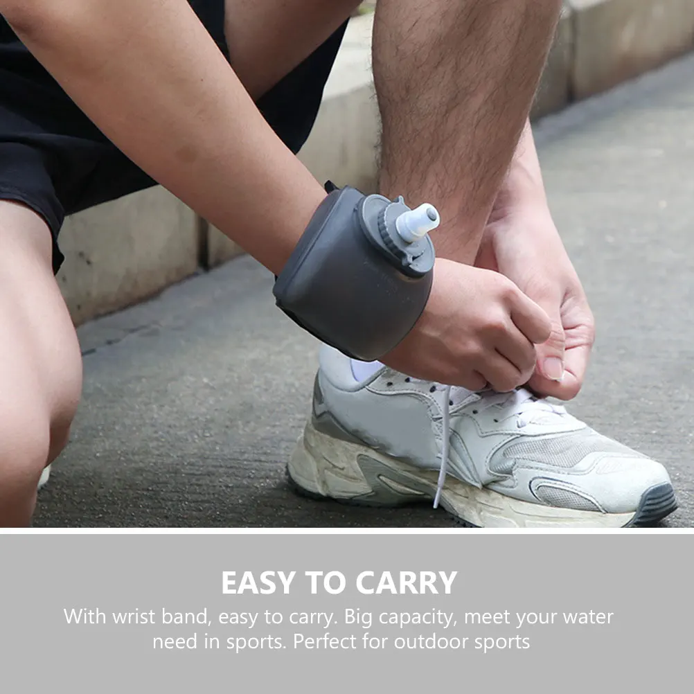 

Creative Wristband Water Bottle Portable Fitness Bottle Big Capacity Sports Water Holder For Outdoor Running Gym Use Silicone