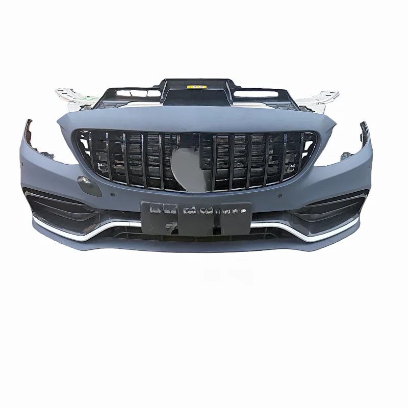 

For Mercedes Benz C-Class 205 C63 AMG (2016-2022) Used Front Bumper with Radiator Kit Plastic+ABS Bolt-On High Quality