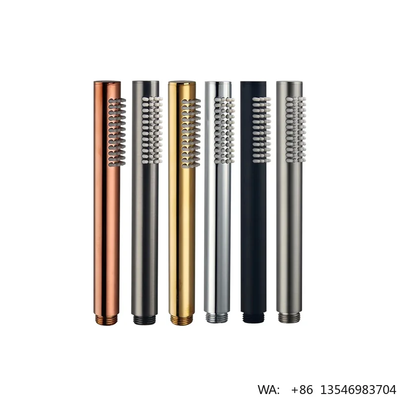 Stainless steel Cylinder Hand held Shower Head  Shower  Bath Sprinkler Matte  With shower head hose