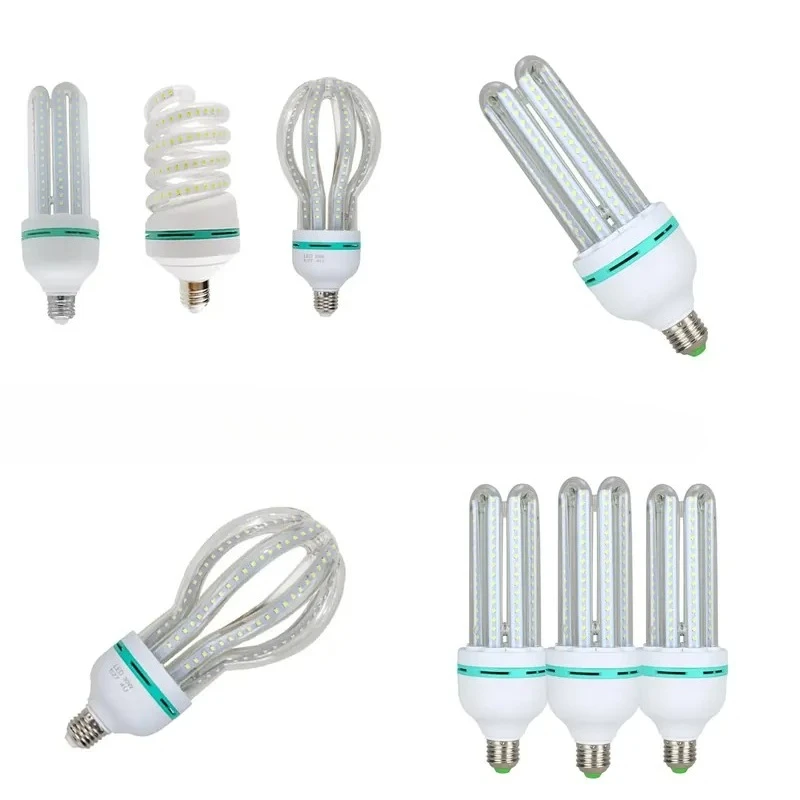 U Shaped LED Corn Light E27 B22 E40 2U 3U 4U 5U 6U Spiral Energy Saving Bulb for Home Office Lighting