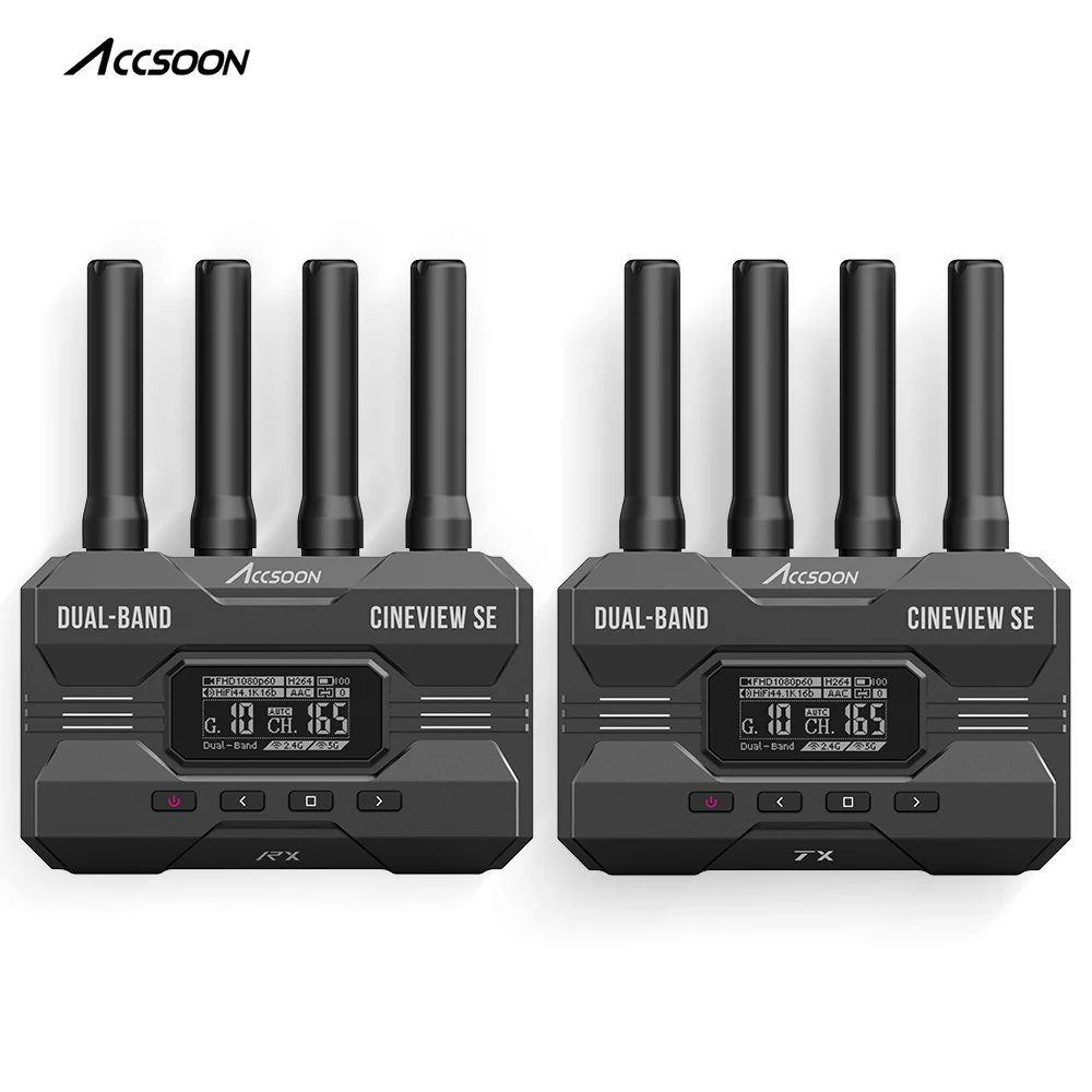 Accsoon Cineview SE Wireless SDI Video Transmission System Dual Band Wireless Camera Transceiver Kit