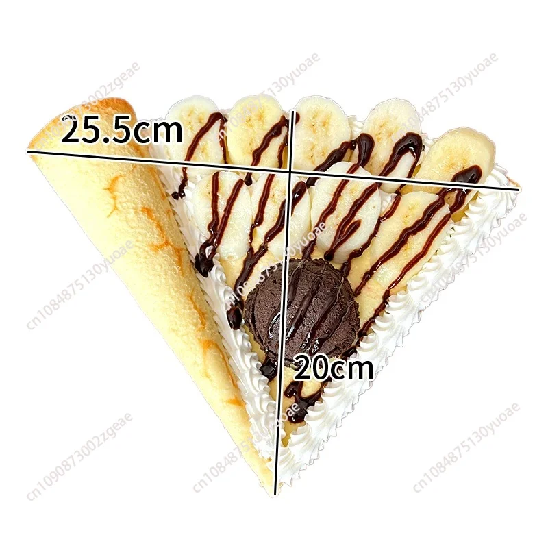 Sweet Soft Banana Crepes Dessert Fake Open Food Fruit Model Cream Afternoon Tea Creepe Butter Pancake Chocolate Sauce Nuts Cake