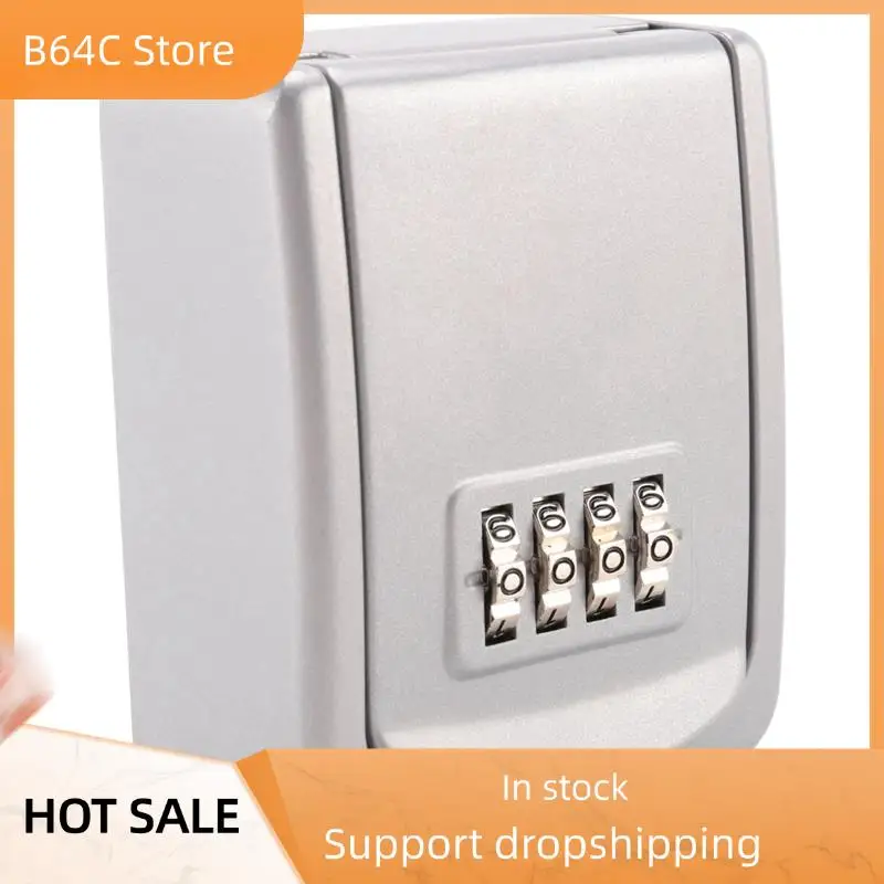 

B64C 2X Key Lock Box Wall Mounted 4 Digit Combination Lock Box For House Key Weatherproof Security Key Storage Lock Box