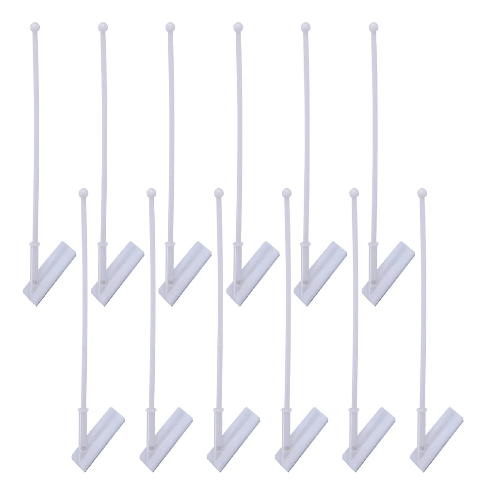 

12pcs Flagpole Durable Adhesive Design Clip Fixed Flag Poles For Car Roof Window Travel Vehicle Decor Car Flag Pole