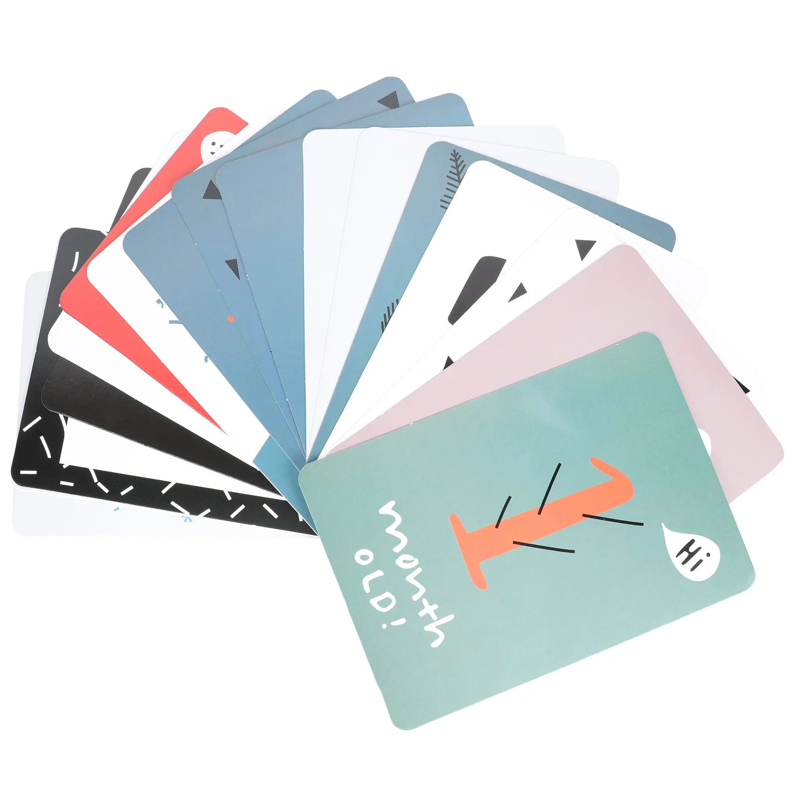 Cartes de jalon de croissance pour bébé, ensemble imprimé coloré, accessoires de photographie d'âge mensuel pour bébé, cartes de jalon commémoratives Photo, 20 pièces