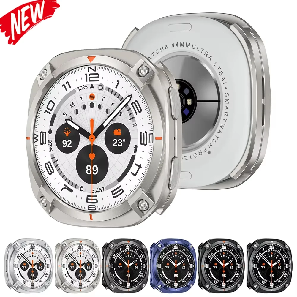 

Металлический защитный чехол для Samsung Galaxy Watch 8, 44 мм, аксессуары, жесткая металлическая рамка, защитный бампер для Galaxy Watch 8
