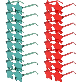 Kammpt 16 Paar Per Set Randloze Stervormige Zonnebril Mode Schattige Candy Color Rave Tinten Trendy Strand Vakantie Zonnebril