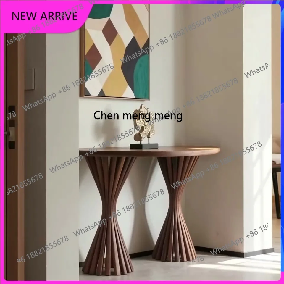 

New Chinese black walnut porch table, antique living room, household solid wood entrance foyer H