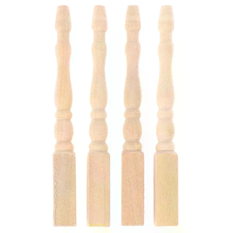 4pcs/set 1:12 Dollhouse Miniature DIY Wooden Table Leg Furniture Accessories