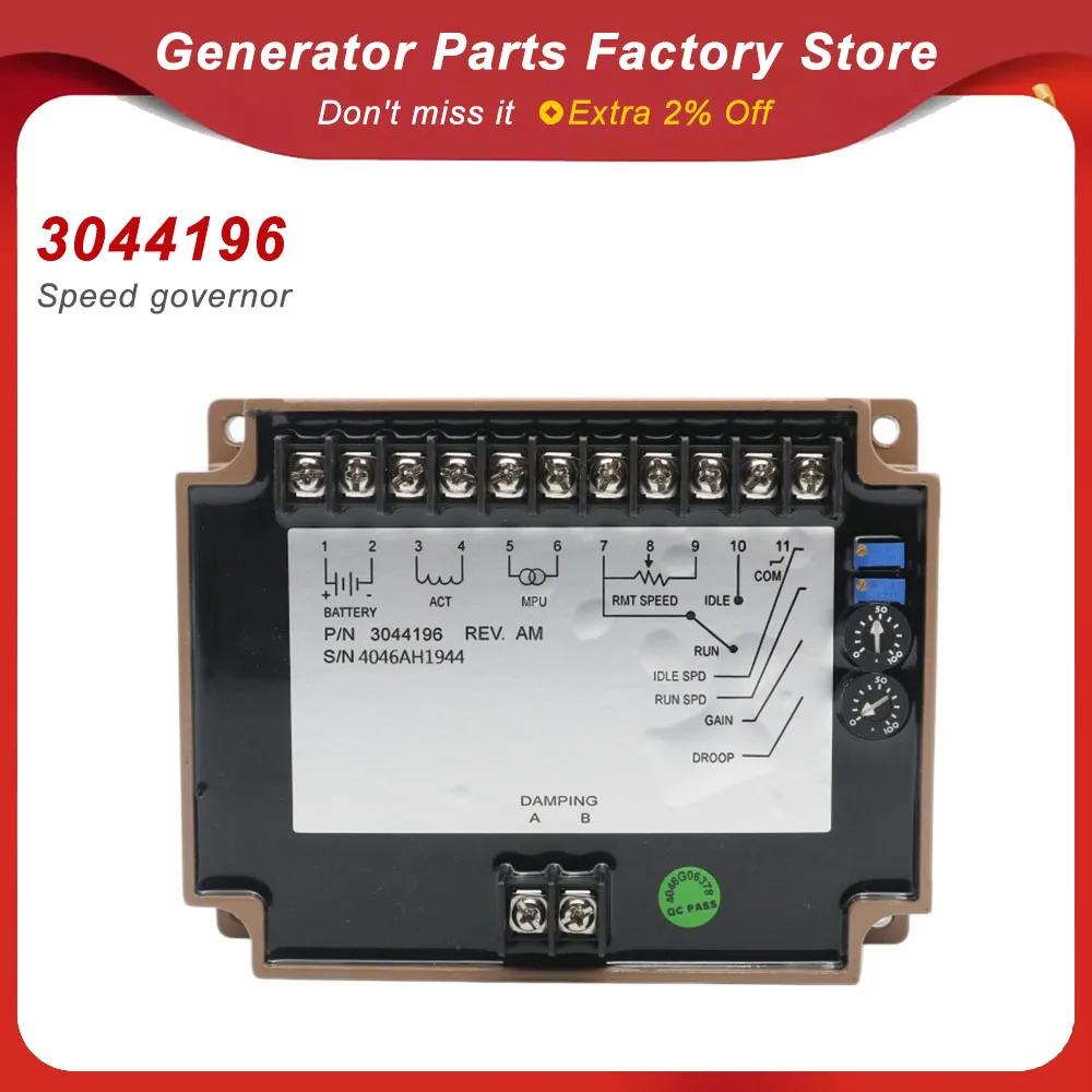 Cummins Generator Set 3044196 Speed Control Board Slow Start Controller