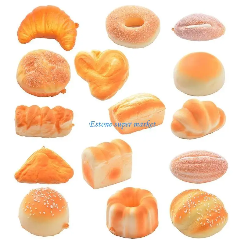 090B Bread Baking Photographic Props for Studio Sketching Teaching Aids Coffee Shop Real for Touch Feeling Squeezable