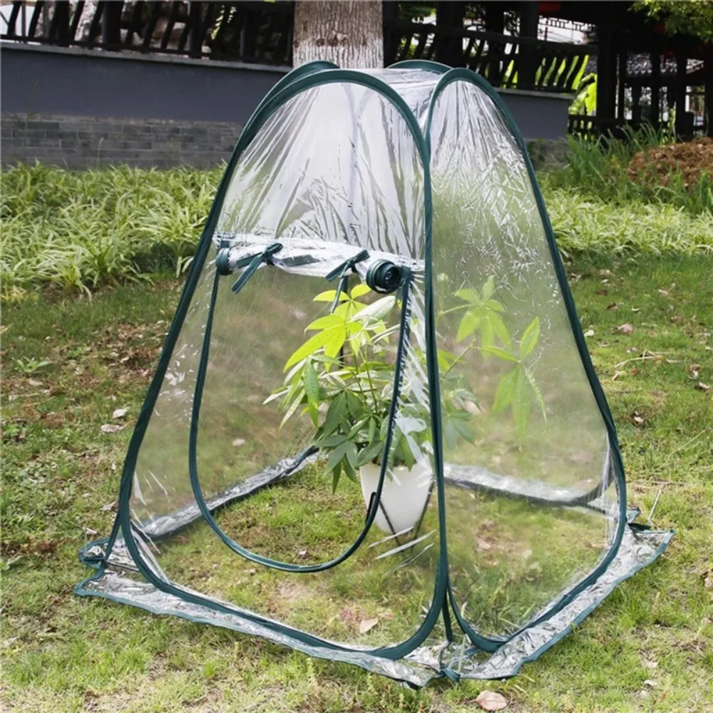 Plants Greenhouse Tent Transparent Folding Horticultural Greenhouse Warm Room Mini Sunroom Garden Nursery Plant Protective Cover