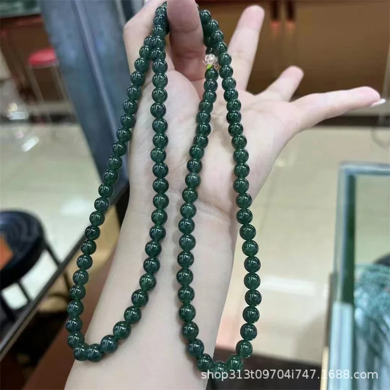 Factory Natural Dangerous Material A- Level Jade Long Chain Necklace