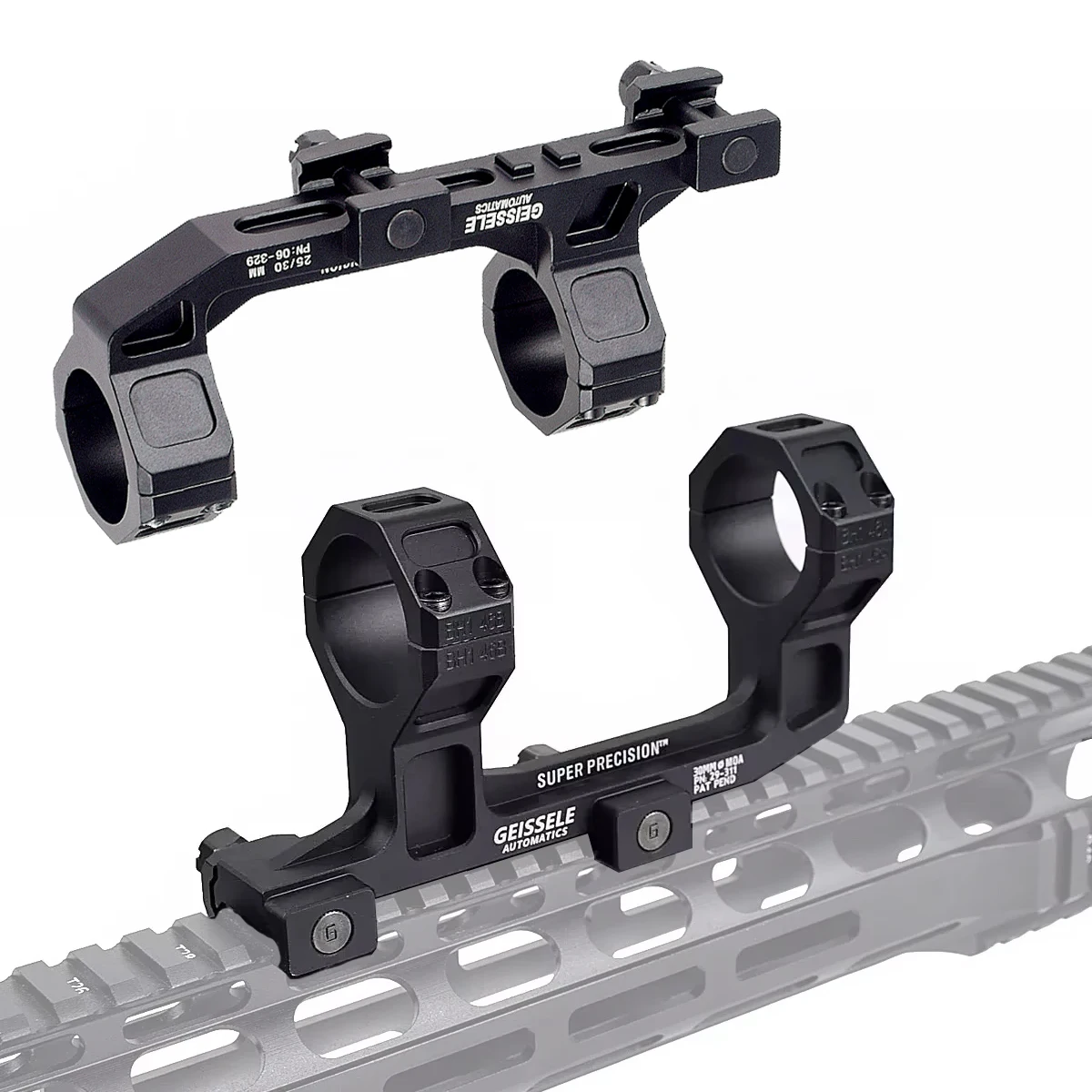 GEISSELE Cantilever Mount Sight Scope High Low Profile 20mm Picatinny Rail Base Super Precision 25.4mm 30mm Rings For AR15 M4