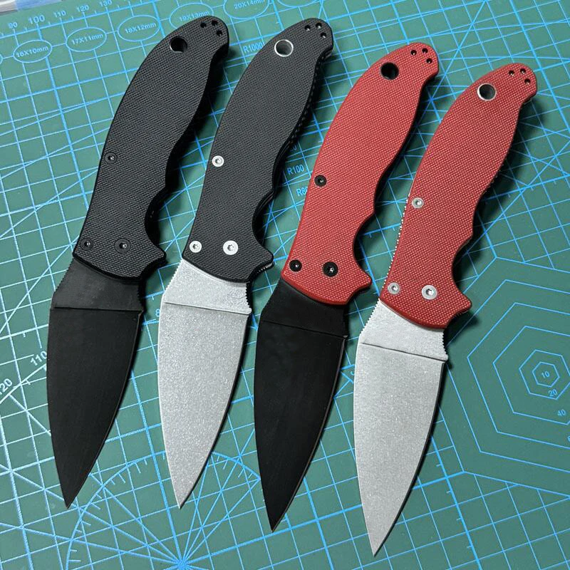 Liei's Store Spy-C101GP2 Folding Knife 2.91 Satin S30V Plain Blade, G10 Handles - C101