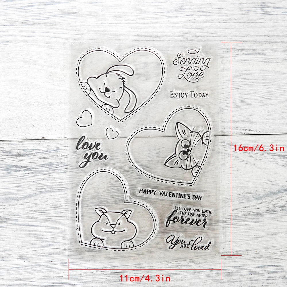 رومانسية التعبير عن الحب المعادن قطع يموت ، ختم واضح ، DIY بها بنفسك تنقش ورقة بطاقات ، الزخرفية كتيب ألبوم الحرفية #5