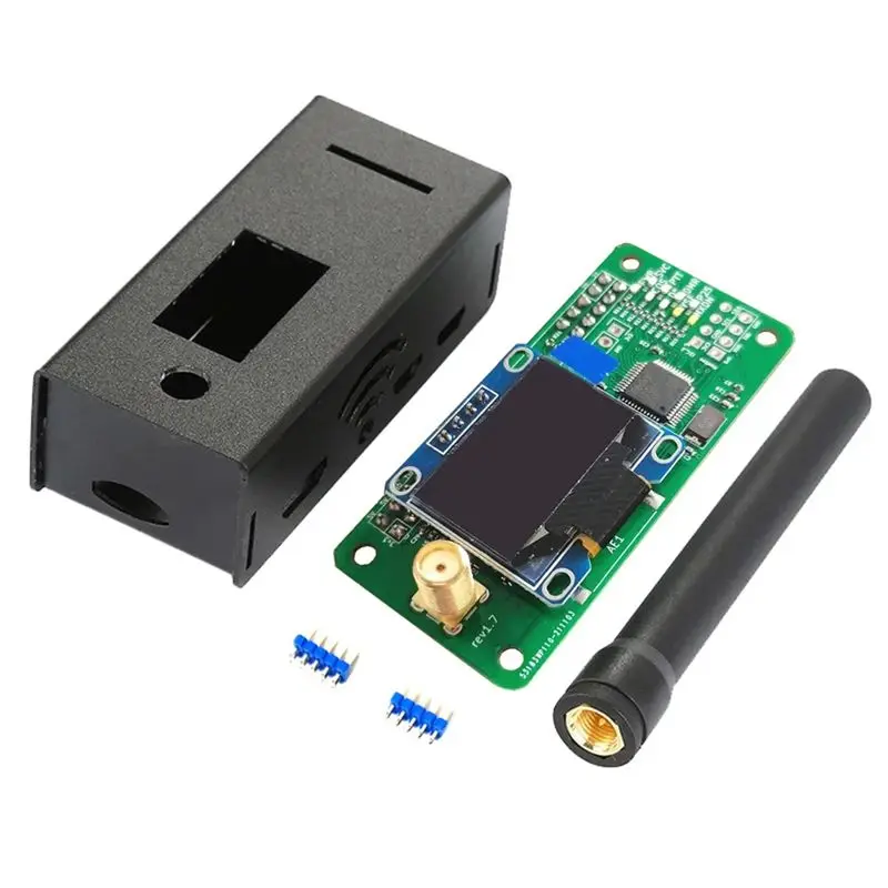 ABZZ-Version 1.7 MMDVM Simplex Hotspot UHF VHF Antenna +OLED+Case Support P25 DMR YSF For Raspberry Pi Hotspot