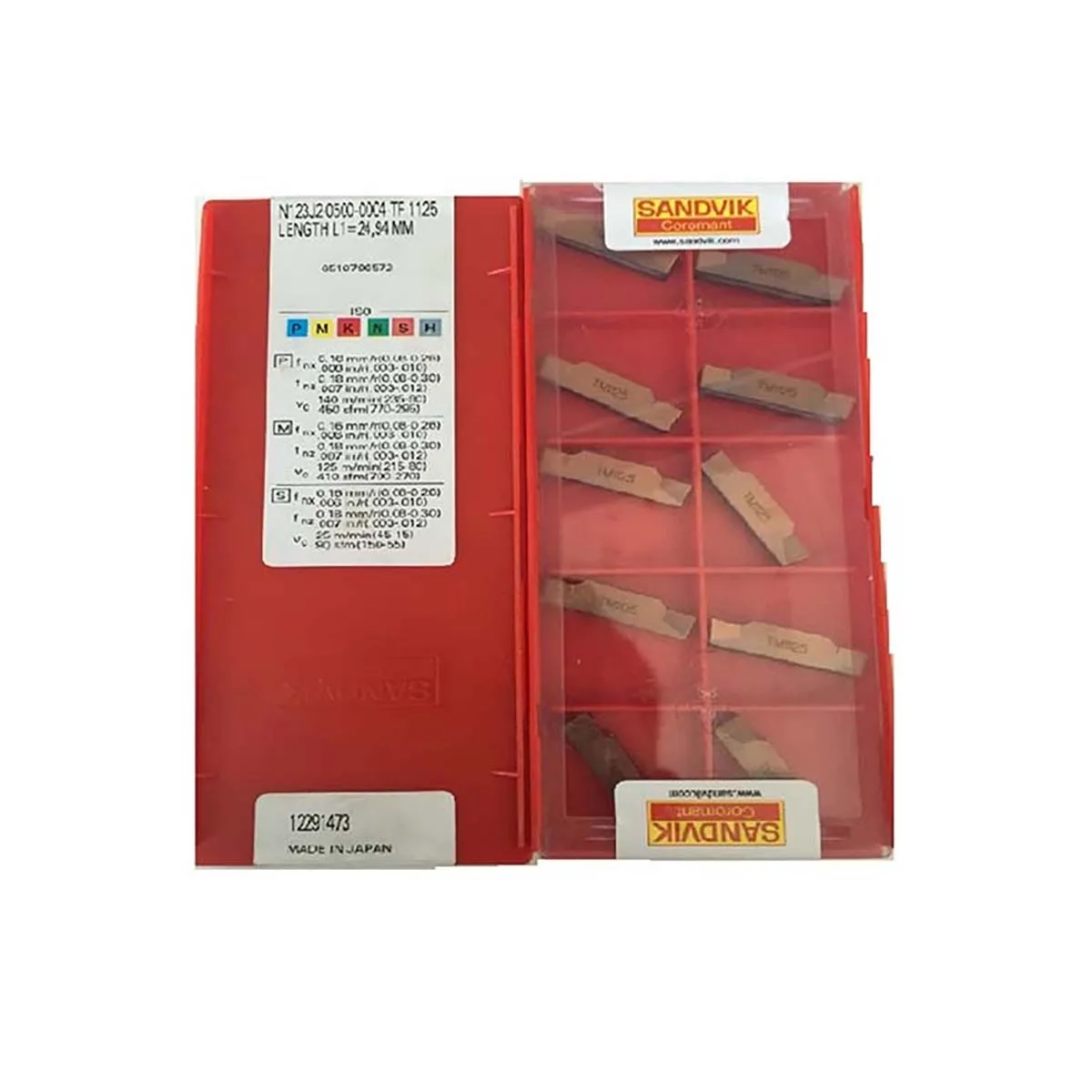 

100% оригинальные твердосплавные канавочные и долбежные вставки N123J2-0500-0004 TF1125
