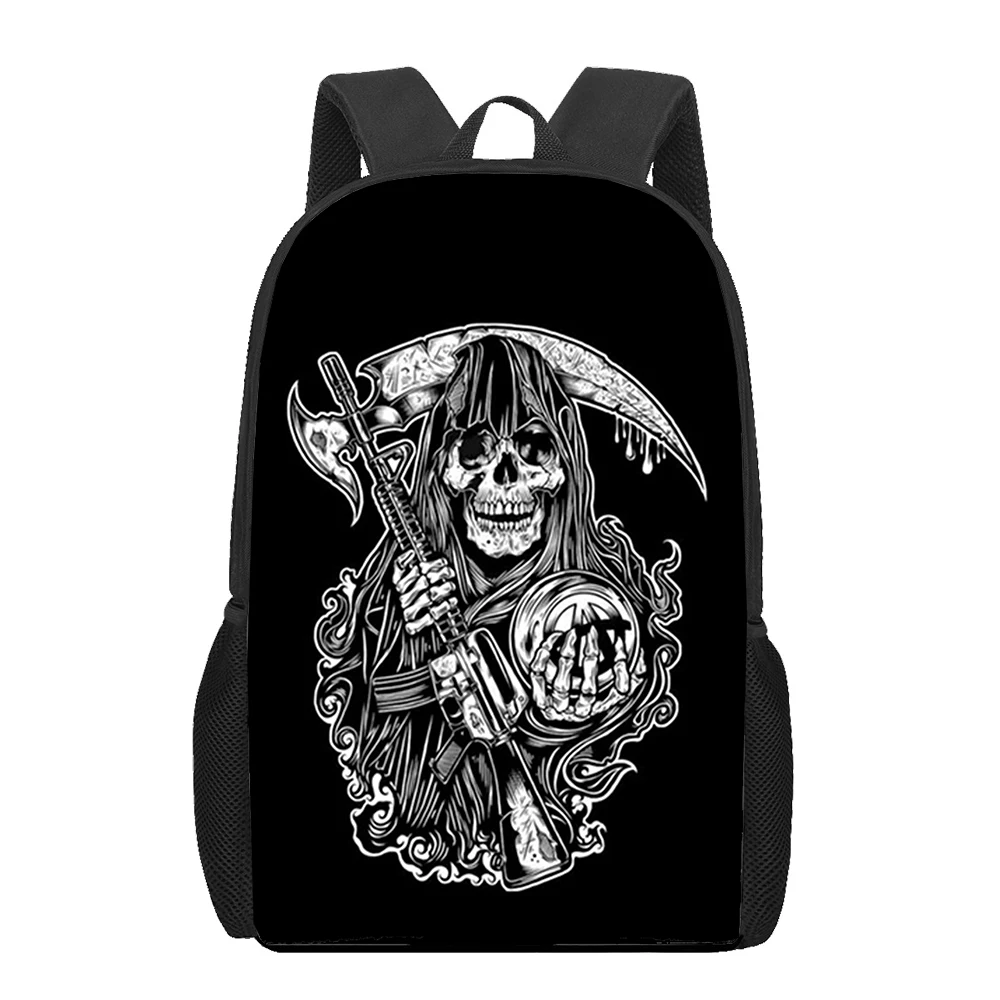 Sons of Anarchy Pattern Backpack for Boys Girls Students School Bags Teenager Laptop Backpack Aldult Casual Travel Rucksack Gift