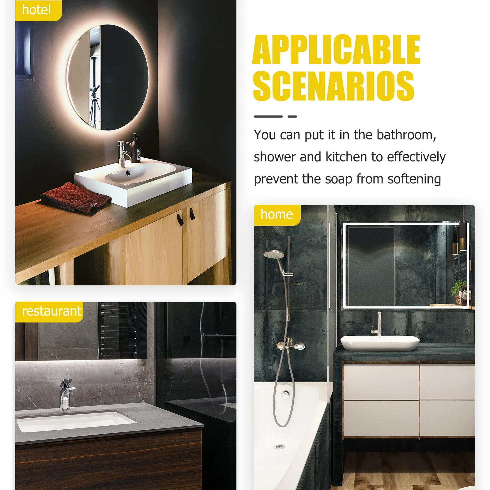 

4Pcs Soap Storage Box Drainable Daisy Flower Shape Double Layer Soap Holder Bathroom Kitchen Decorative Storage Stand