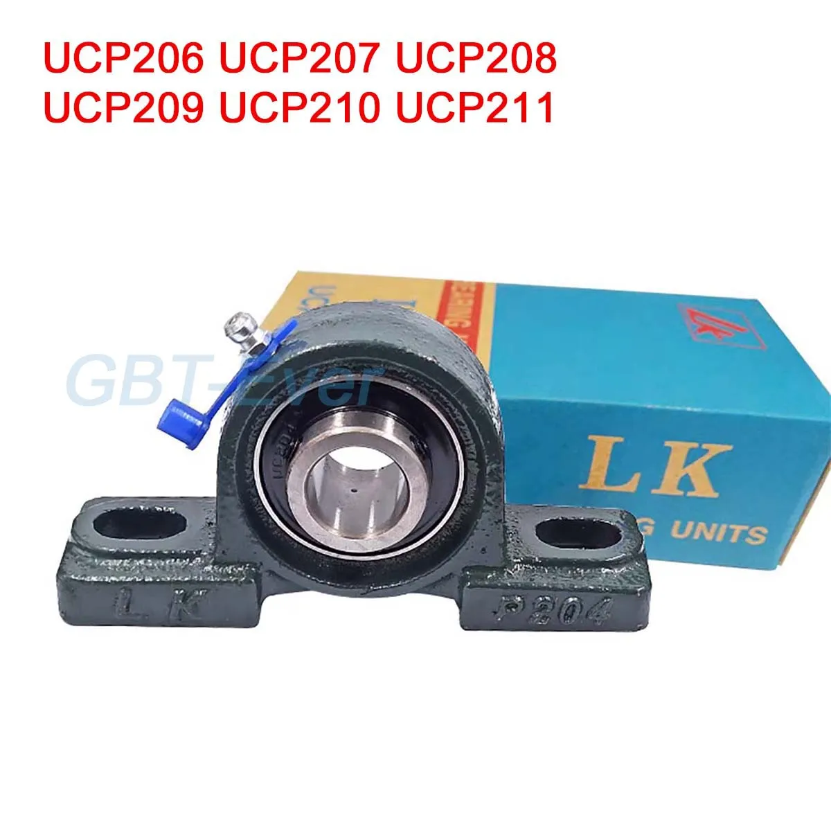 1Pcs Outer Spherical Belt Vertical Seat Bearing UCP206 P207 P208 P209 P210 P211 ID 30-55mm for Karting Quad Bike Rear Axle Parts