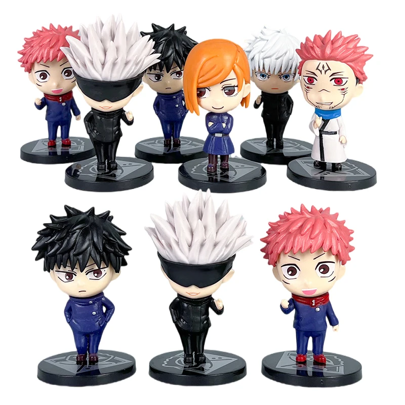 6Pcs/set Jujutsu Kaisen Anime Figure Gojo Satoru Yuji Itadori Figure Doll Toys Action Figure Yuji Itadori Fushiguro  Model Toy