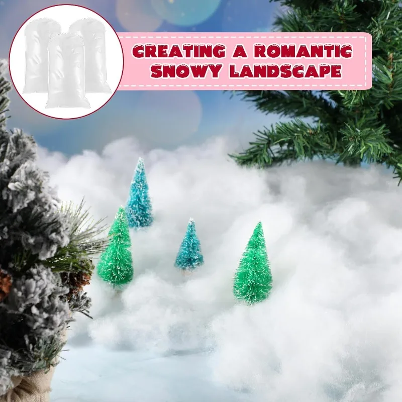 عيد الميلاد الاصطناعي وهمية الثلوج دمية حشو القطن عيد الميلاد وهمية حشو القطن لفصل الشتاء كرة الثلج القتال المشهد شجرة عيد الميلاد ديكور #4