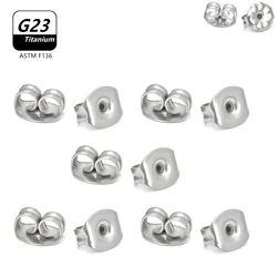 10Pcs G23 Titanium Earring Stopper Backs Ear Cuff Hypoallergenic DIY Jewelry Making Findings Piercing Accessories Wholesale