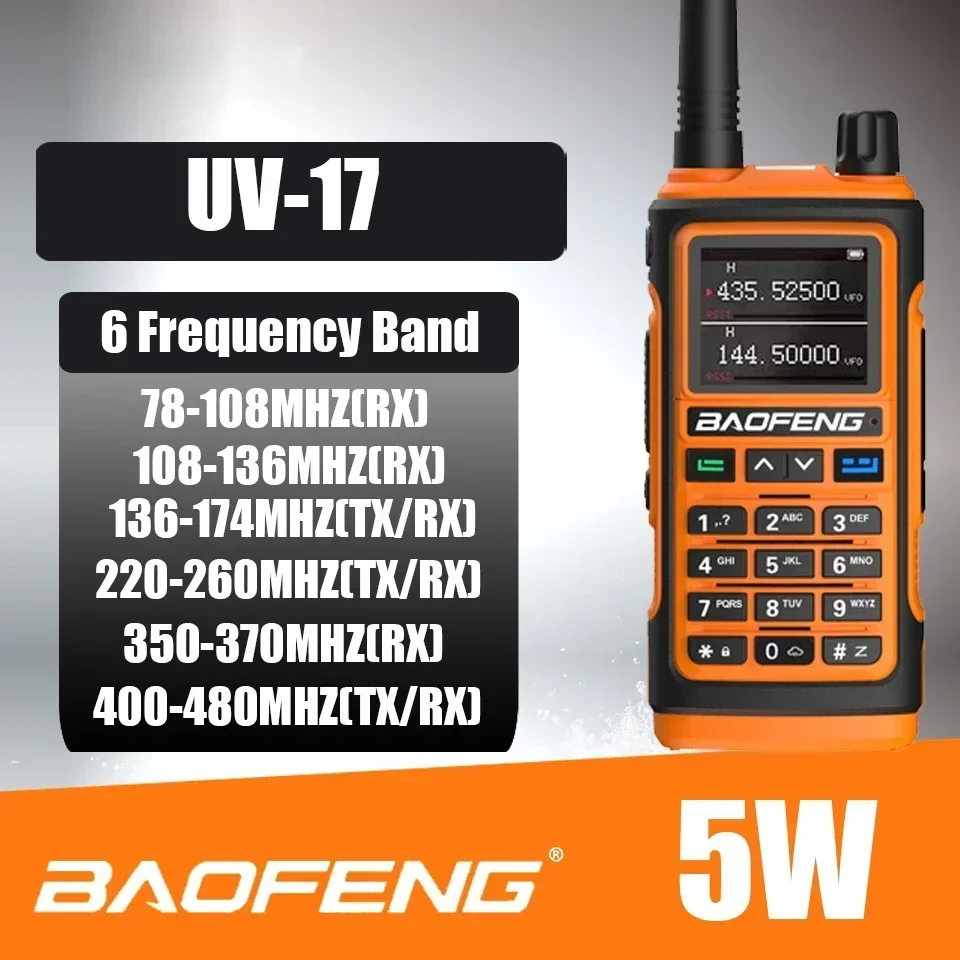 Baofeng Official Store UV-17 No GPS Walkie Talkie Air Full Band Long Range Wireless Copy Frequency Two Way Radio Ham Radio