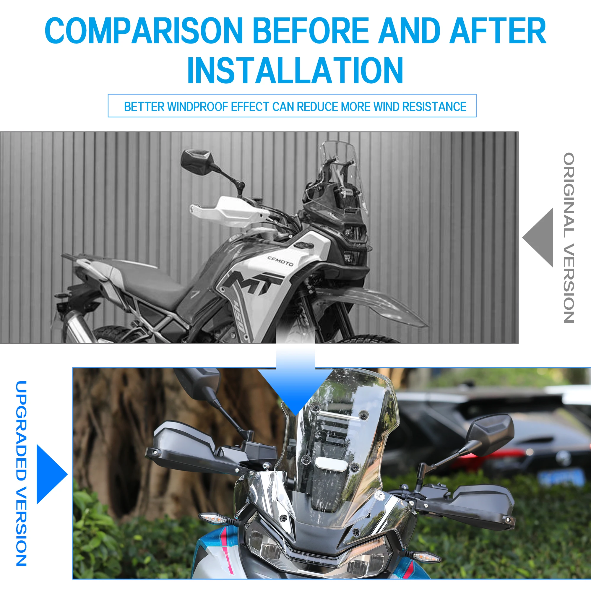 Motorcycle CF450MT Hand Guards Lever Protector Handlebar new aluminum alloy Handguard Shield For CFMOTO 450MT 2024 썸네일 4