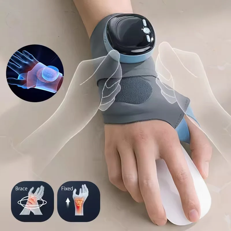 

Electric Heating Wrist Massager 5 Levels Hot Compress 3 Levels Vibration Massage Wrist Guard Band Carpal Tunnel