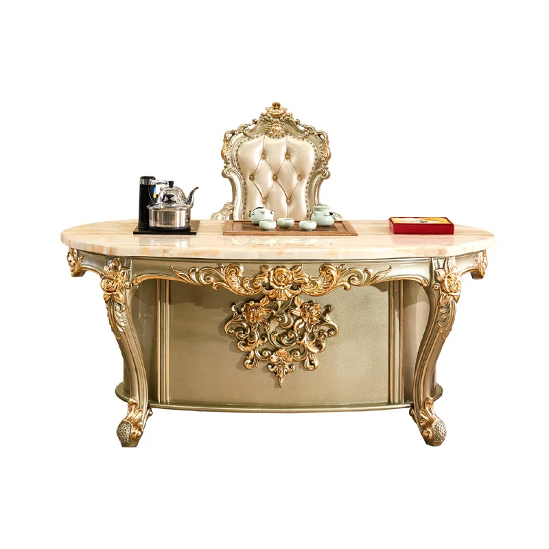 Marble tea table and chair combination, household tea table integration