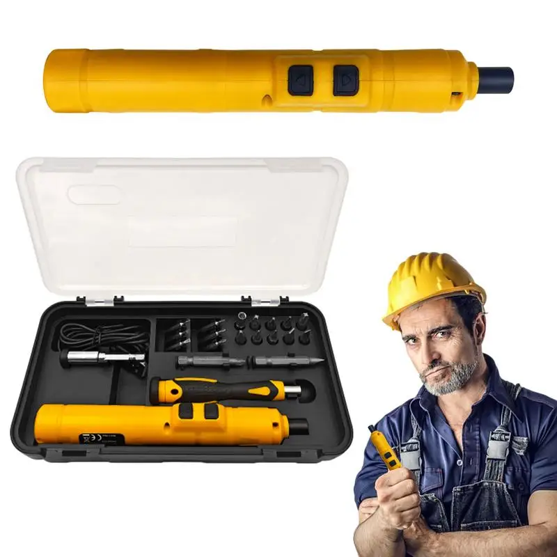 

Screwdriver Set Cordless Stick Screwdriver Battery Operated 3.6V Screwdriver Rechargeable Screwdriver Small Home Repair Tool Kit