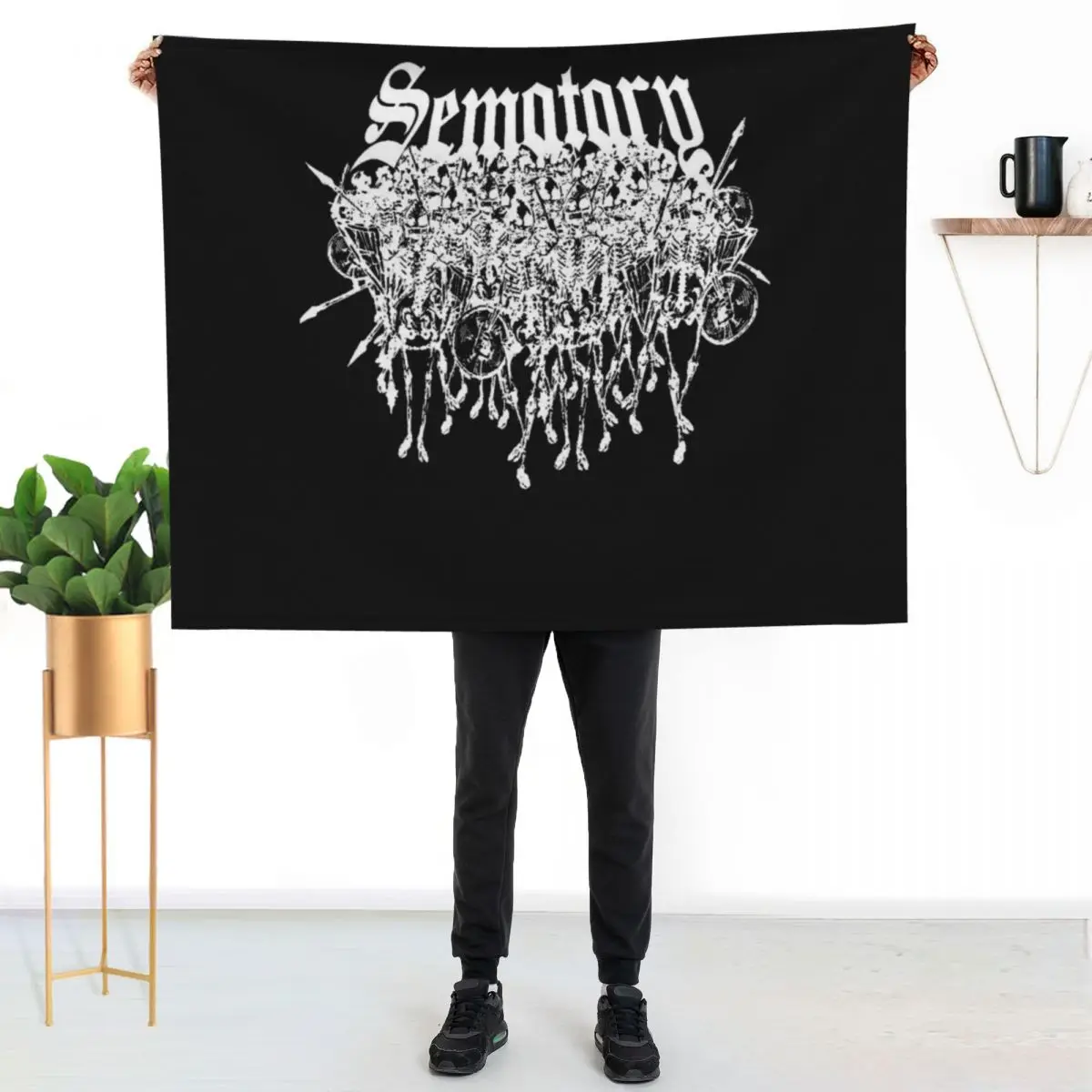 Sematary Logo Essential Throw Blanket Soft Big Flannel Fabric Warm manga Flannels For Decorative Sofa Blankets