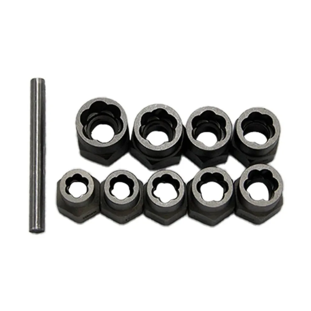 10pcs Twist Broken Damaged Bolt and Nut Extractor Set 1/2" Drive Impact Lug Nut Remover Socket Tool