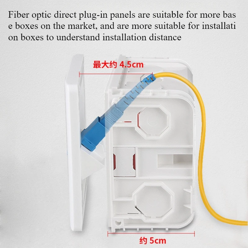 النوع 86 مقبس شبكة لوحة الألياف الضوئية LC/SC بمنفذ واحد ومزدوج