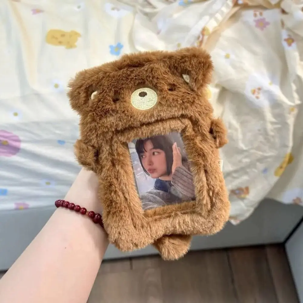 Fashion Multifunctional Photocard Case  Bear/Rabbit/Chick Photo Card Holder Cute Cartoon Cards Sleeve Gift image 4