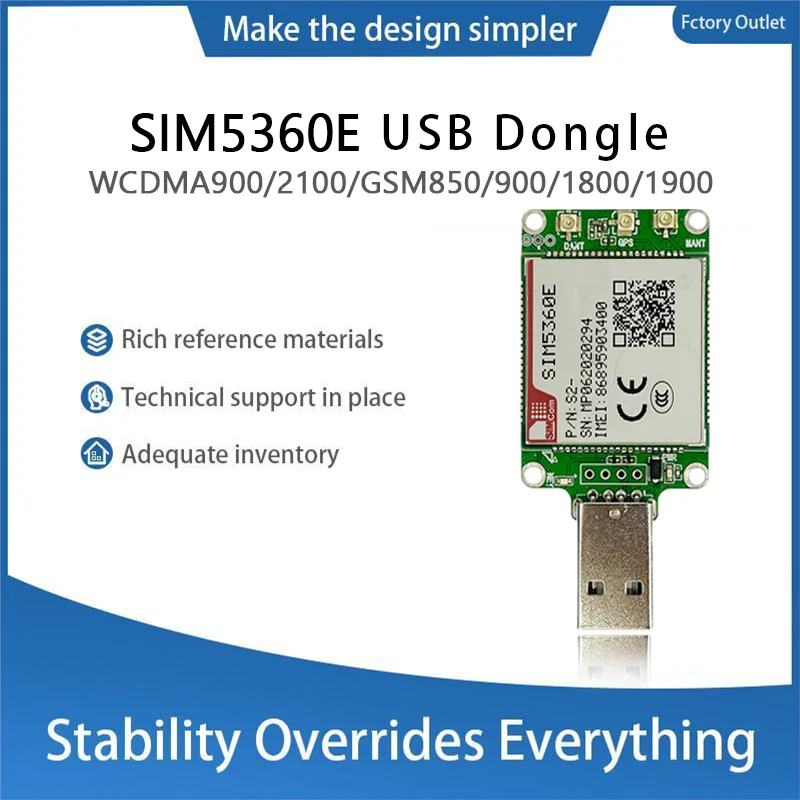 SIMcom WCDMA USB Dongle SIM5360E suporrt Data  GNSS 1pcs