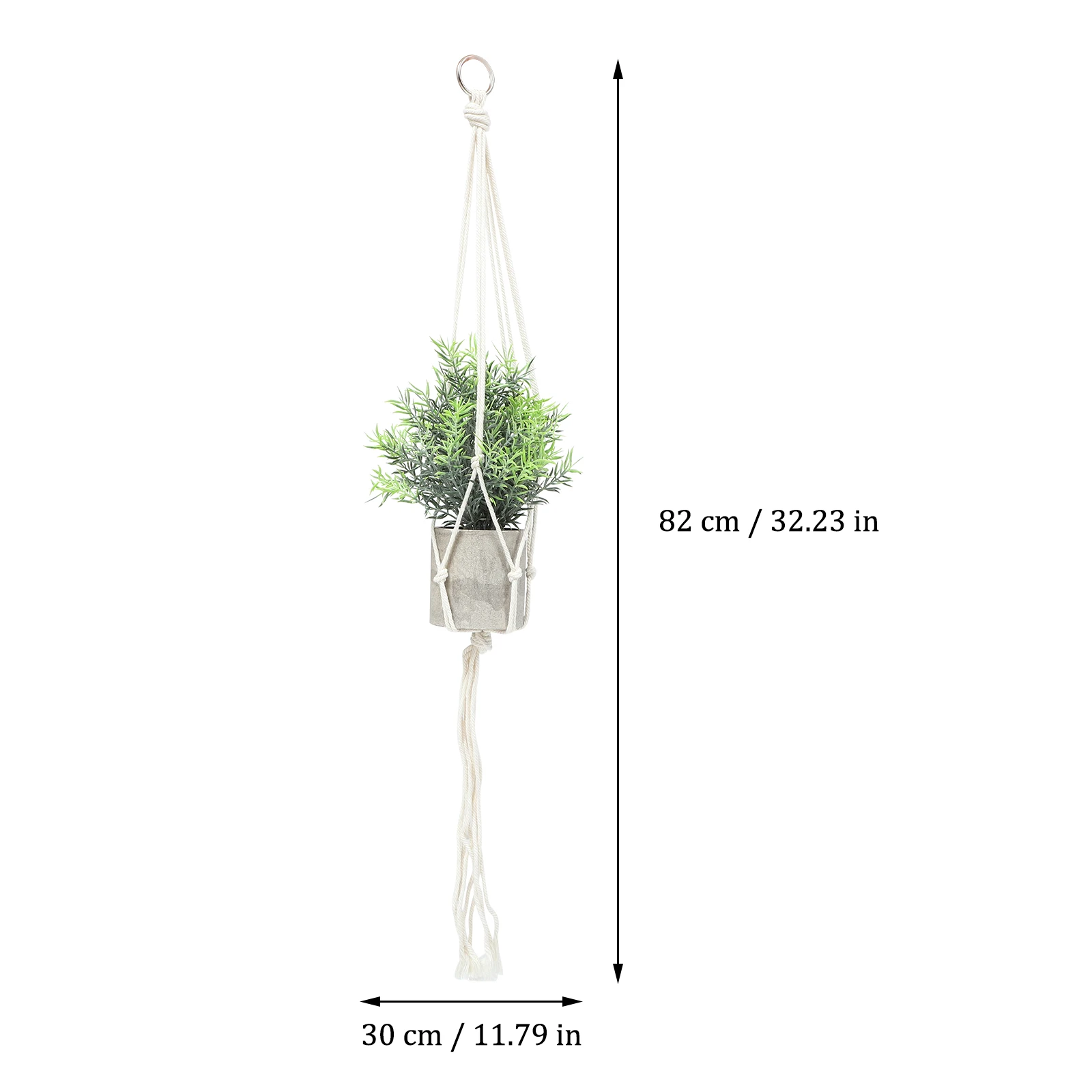 

Cotton Macrame Plant Hanger for Flower Pot Bohemian Wall Hanging Home Decor Indoor Unique Natural Aesthetic Gift Idea