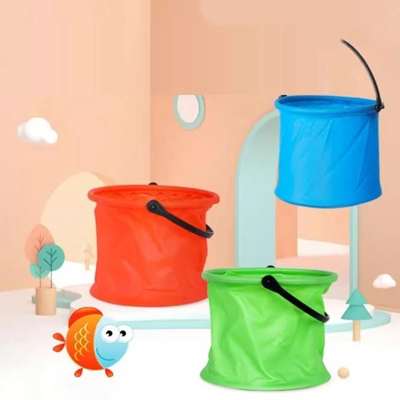 Sauveillance seau sable pliable pour les enfants Voyages plage d'été jeu piscine