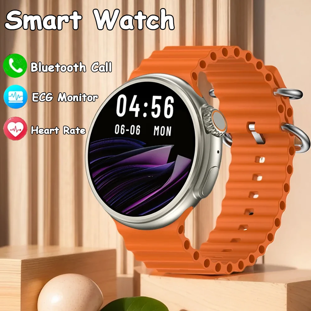 

Круглые Смарт-часы Ultra 9, Bluetooth, телефонные звонки, Смарт-часы с беспроводным зарядным устройством, бесконечный экран, спортивный смарт-браслет PK Z78ultra Kd56