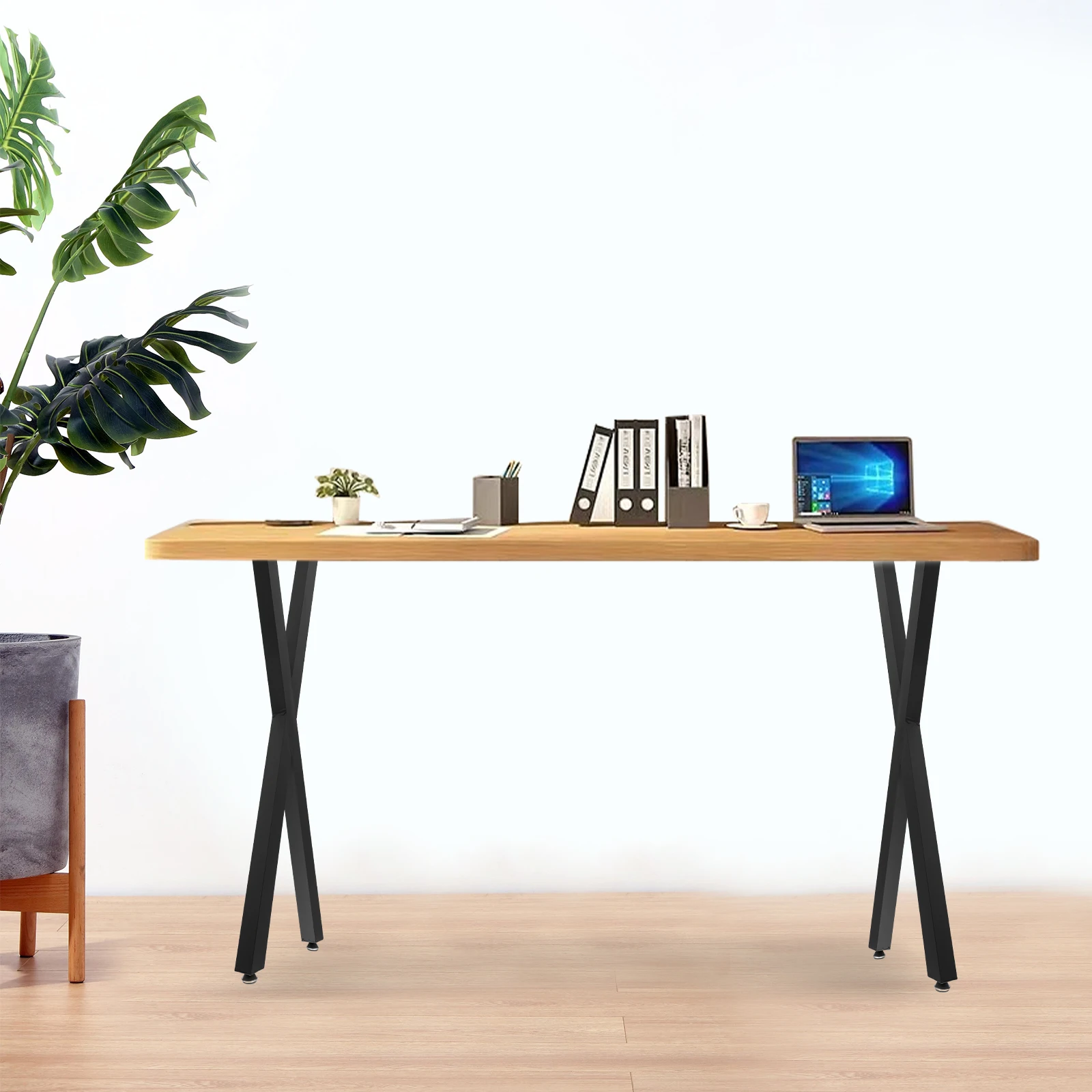 2-Pack 28-Inch X-Shaped Metal Table Legs Table Legs 28 INCH X Type Metal Bench Legs DIY Dinning Coffee Table Legs Set of 2