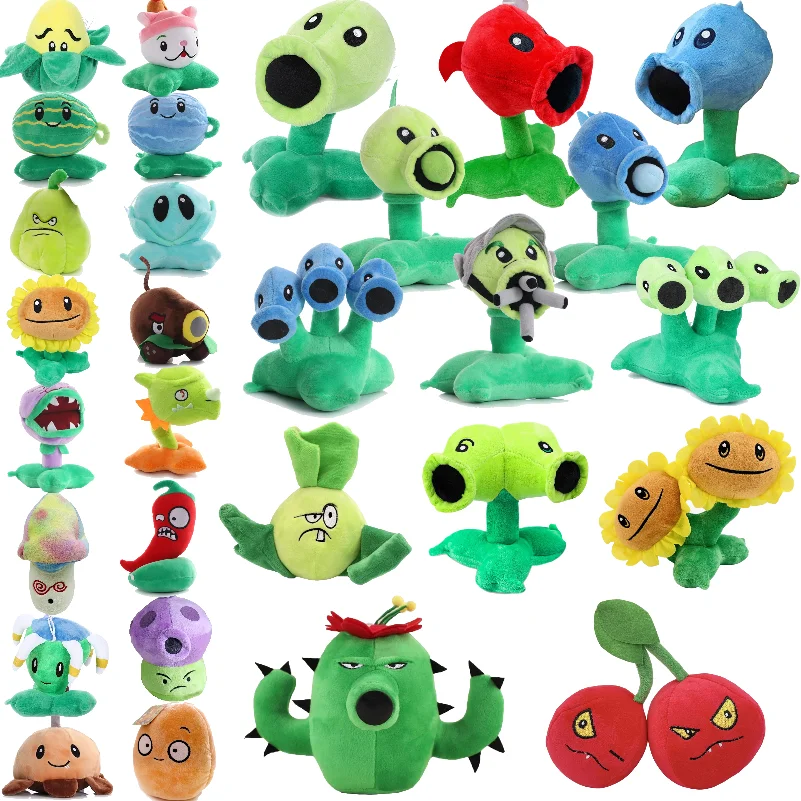 Plants Vs Zombies Plush Toy Potato Mine Wall-nut Sunflower Hypno Shroom Chomper Cherry Bomb Peashooter Kid Stuffed Birthday Gift