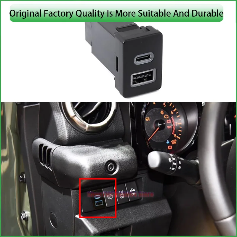For Suzuki Jimny Spacia IGNIS Swift Sport 1PC QC3 0 PD Fast Car Charger Socket 12V Power Outlet Adapter