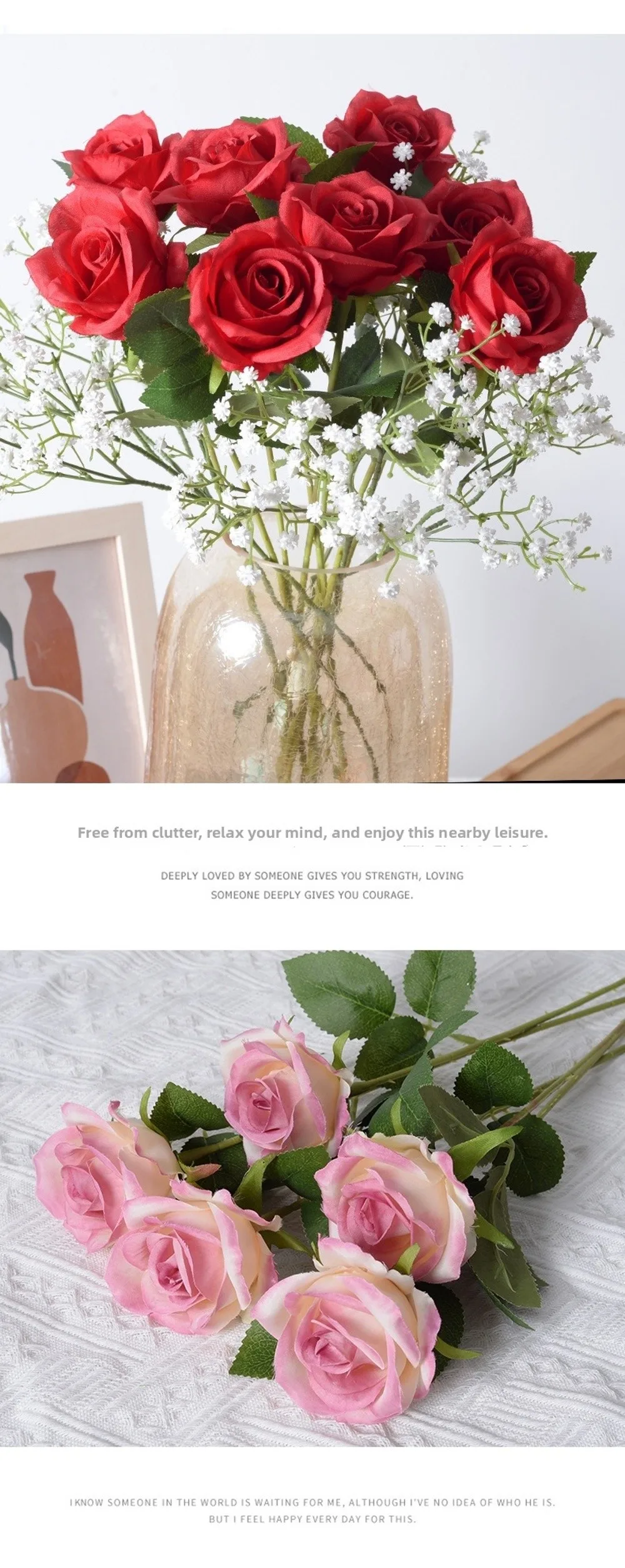 5 Stück Neue 10 Farben Künstliche Rosen DIY Partydekoration Festivalzubehör Künstliche Blumen Kleine Rosen Heimdekoration – Detail 2