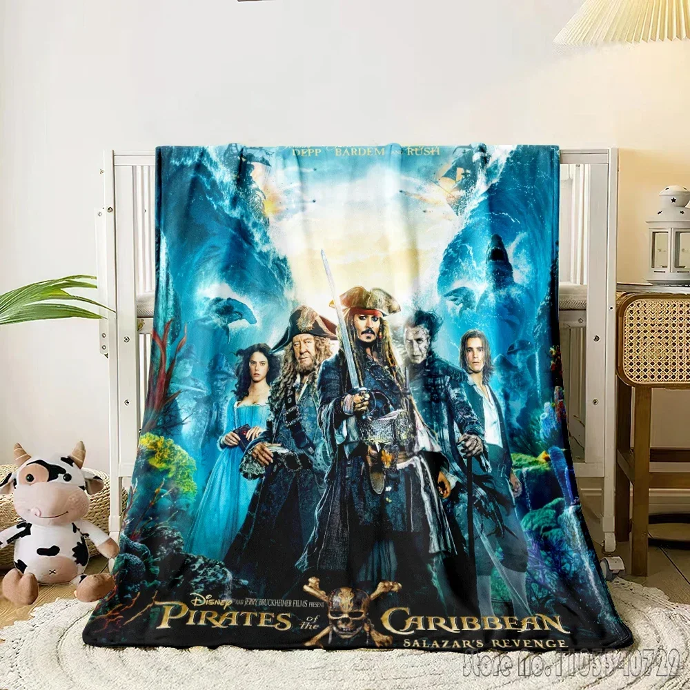 Pirates of the Caribbean 3D Printed Home Cute Kids Blanket Throw for Bed Sofa Decor Fleece Nap Blankets Boys Girls Children Gift